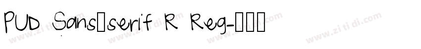 PUD Sans_serif R Reg字体转换